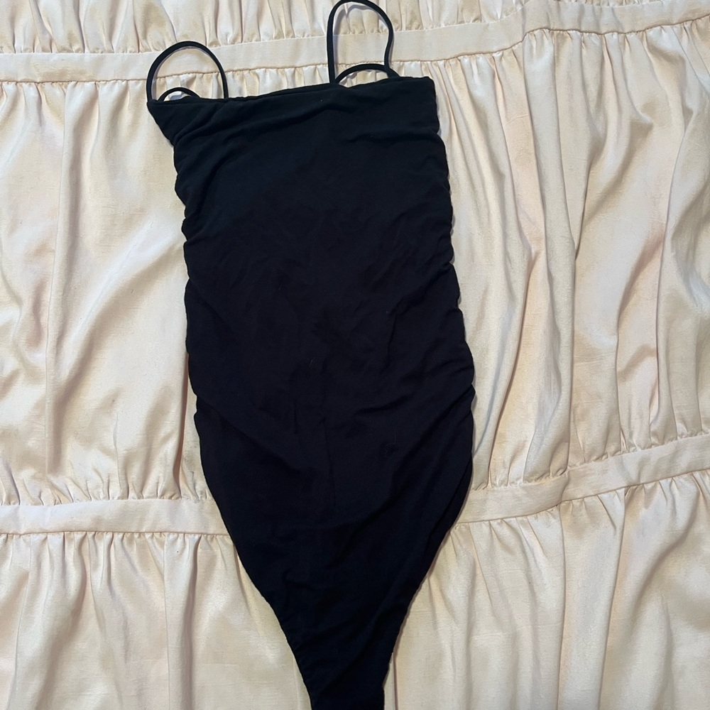 Black Criss-cross back body suit